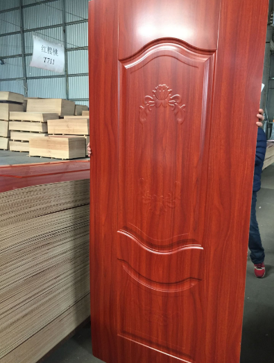 Кожа двери МДФ меламина лощить древесиной с толщиной фильма сокращения износоустойчивой 3мм