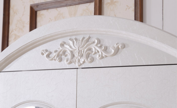 Шкаф МДФ белого античного стиля материальный с дверью шкафа брюк Мулти опционной