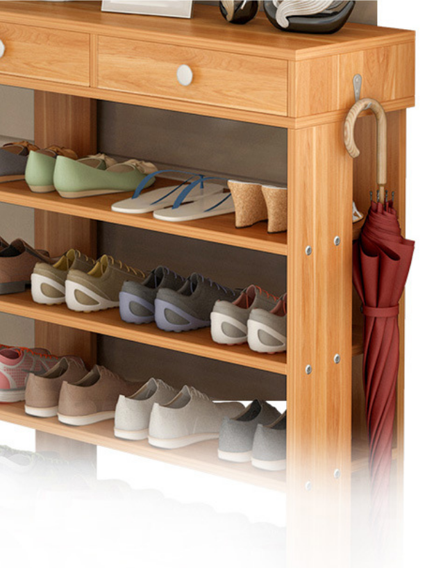 Шкаф ботинка доски частицы зерна простого стиля деревянный с много шкафов для выбирает