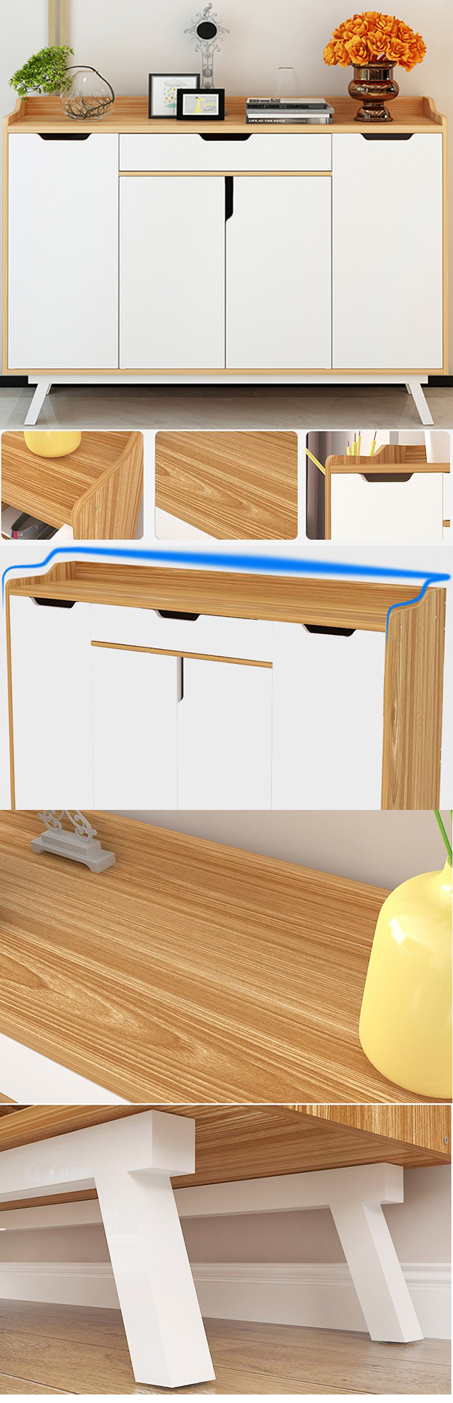 Светлый роскошный причудливый шкаф шкафа ботинка доски частицы меламина для живущей комнаты