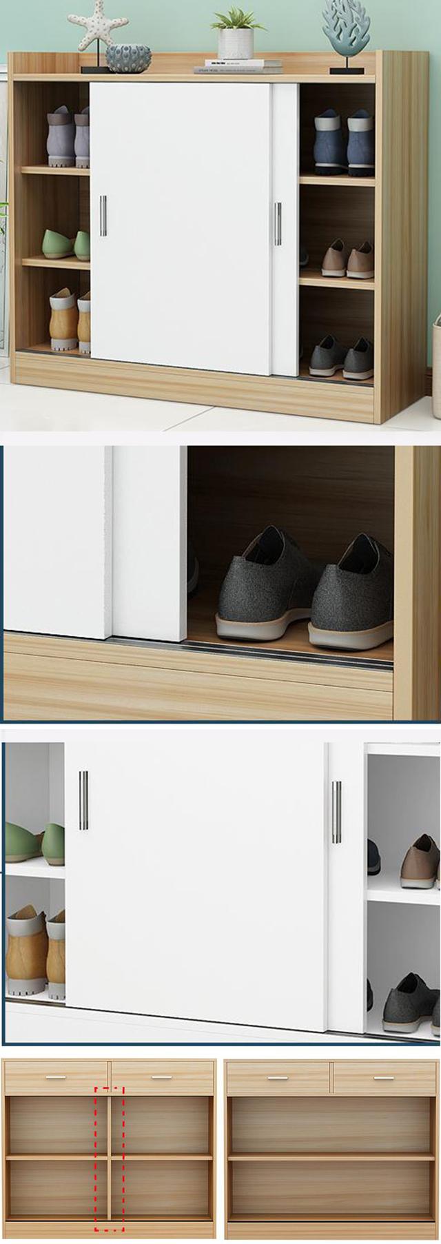 Светлый роскошный реальный деревянный шкаф ботинка с 3 ящиками для многофункционального