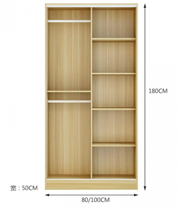 Шкаф небольших раздвижных дверей размера деревянный, толщина мебели 25мм частицы деревянная