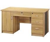 Commercial Grade Wood Computer Desk With File Cabinet Strongly Nail Holding